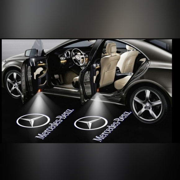 2 New Mercedes logo ghost projector puddle lights plug and play installation - Picture 1 of 8